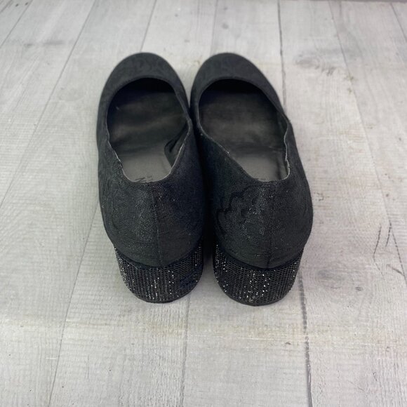 Kenneth Cole Reaction FLIP SIDE Beads Rhinestone Block Heel Slip On Shoes Sz 8 M - Picture 9 of 16